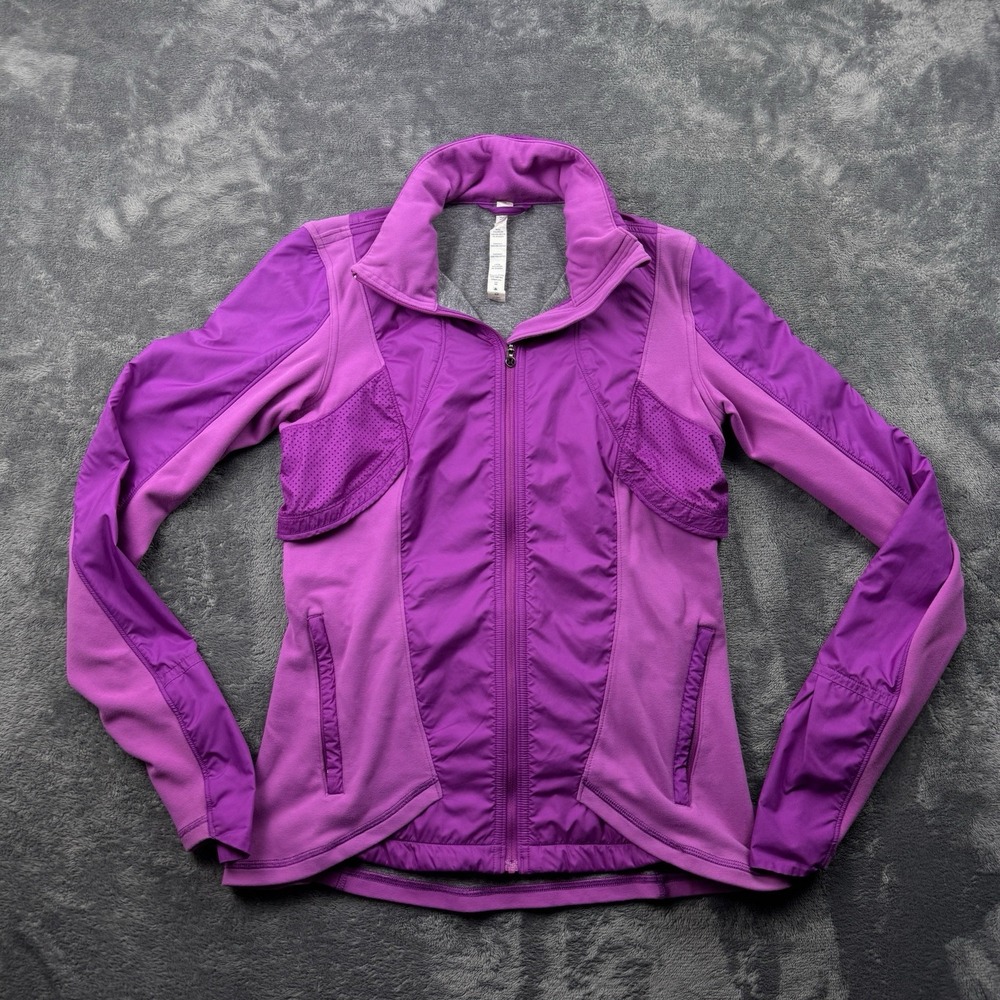 Lululemon Kanto Catch Me Running‎ Zip Hooded Jacket Size 6 Violent Purple Pink